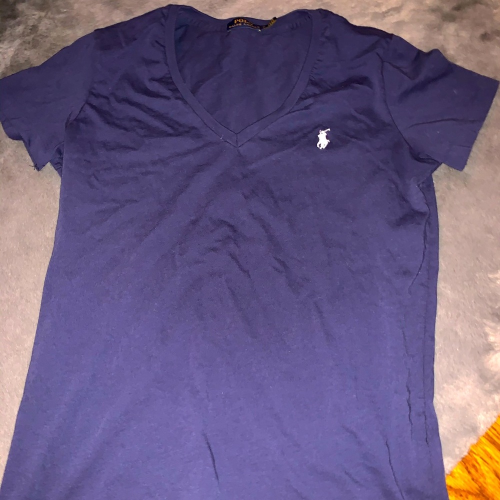 simple navy blue polo shirt